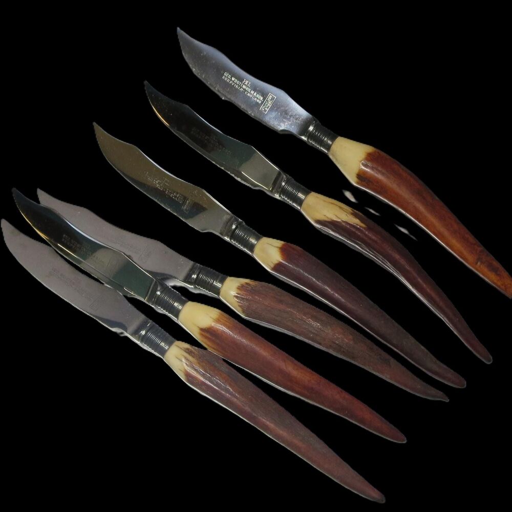 Geo Wostenholm And Son Steak Knives Set Of 6 Sheffield England IXL Stamped